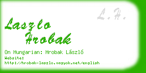 laszlo hrobak business card