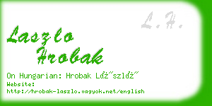 laszlo hrobak business card